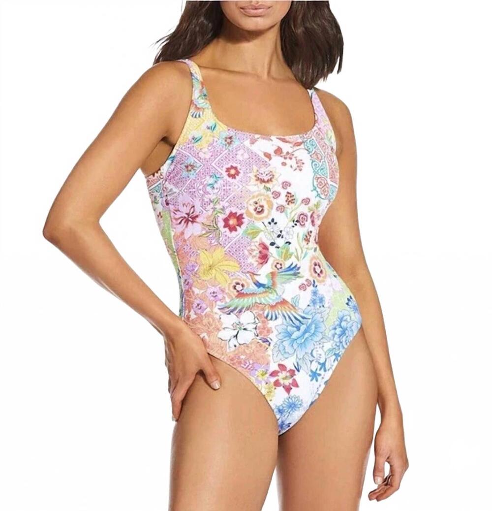 NEW JOHNNY WAS reverse pique tank one piece in paula